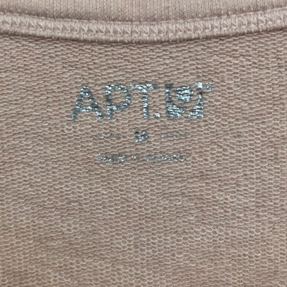 Apt 9 Sweatshirt Top Short Sleeve SZ M Pink - Picture 3 of 5